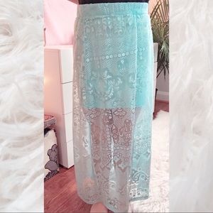 Mint Lace Skirt
